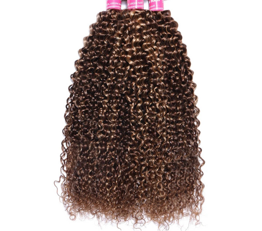 Blonde Highlight Curly Hair Bundles