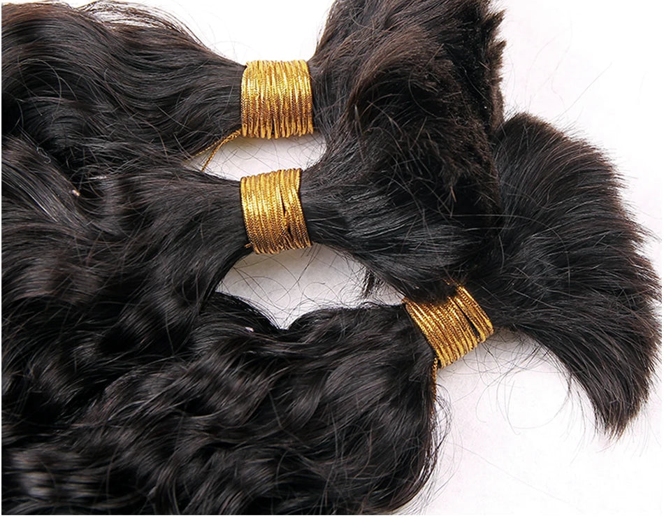Human braiding Hair wet and wavy