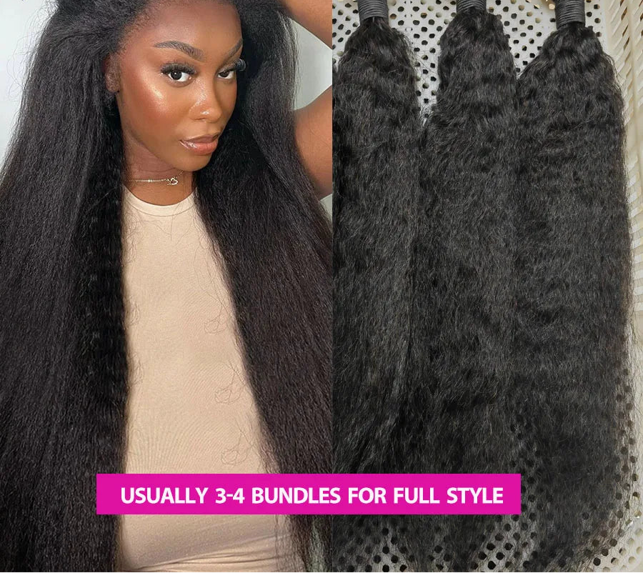Kinky Straight Human Hair Bundles