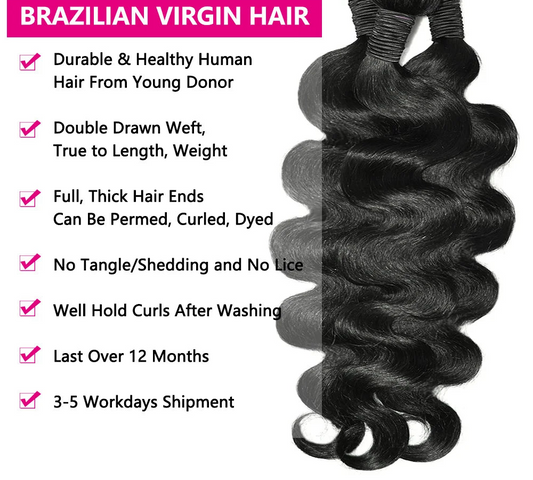 Body Wave Bundles black