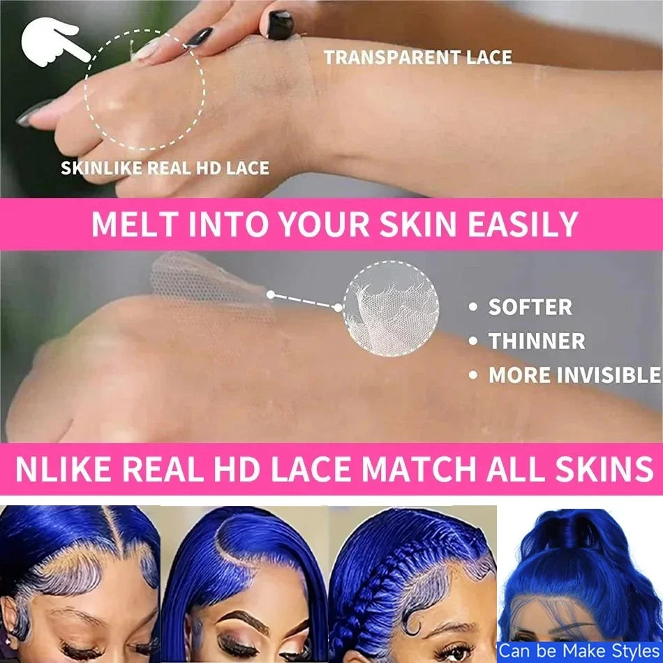 HD 13x4 Wigs Reddish Brown Human Hair Wigs