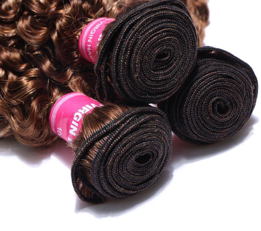 Blonde Highlight Curly Hair Bundles