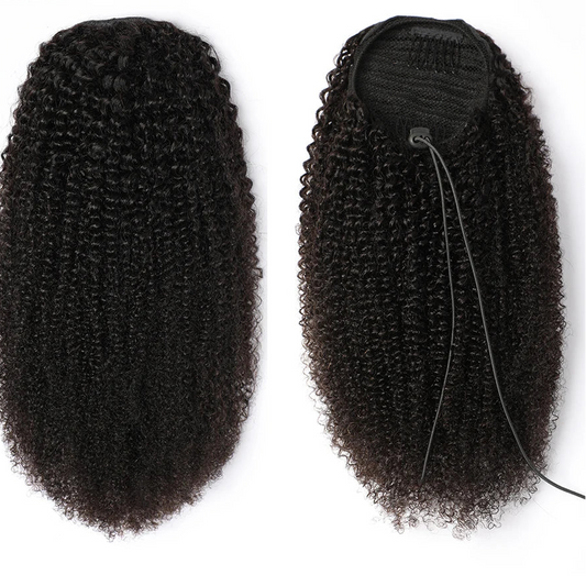 Afro Kinky Curly Drawstring Ponytail Human Hair