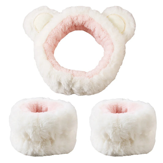 3pcs Cute Bear Headband Set