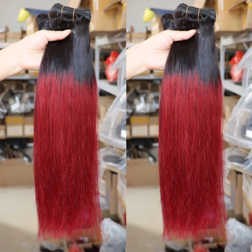 One Bundle Red Ombre