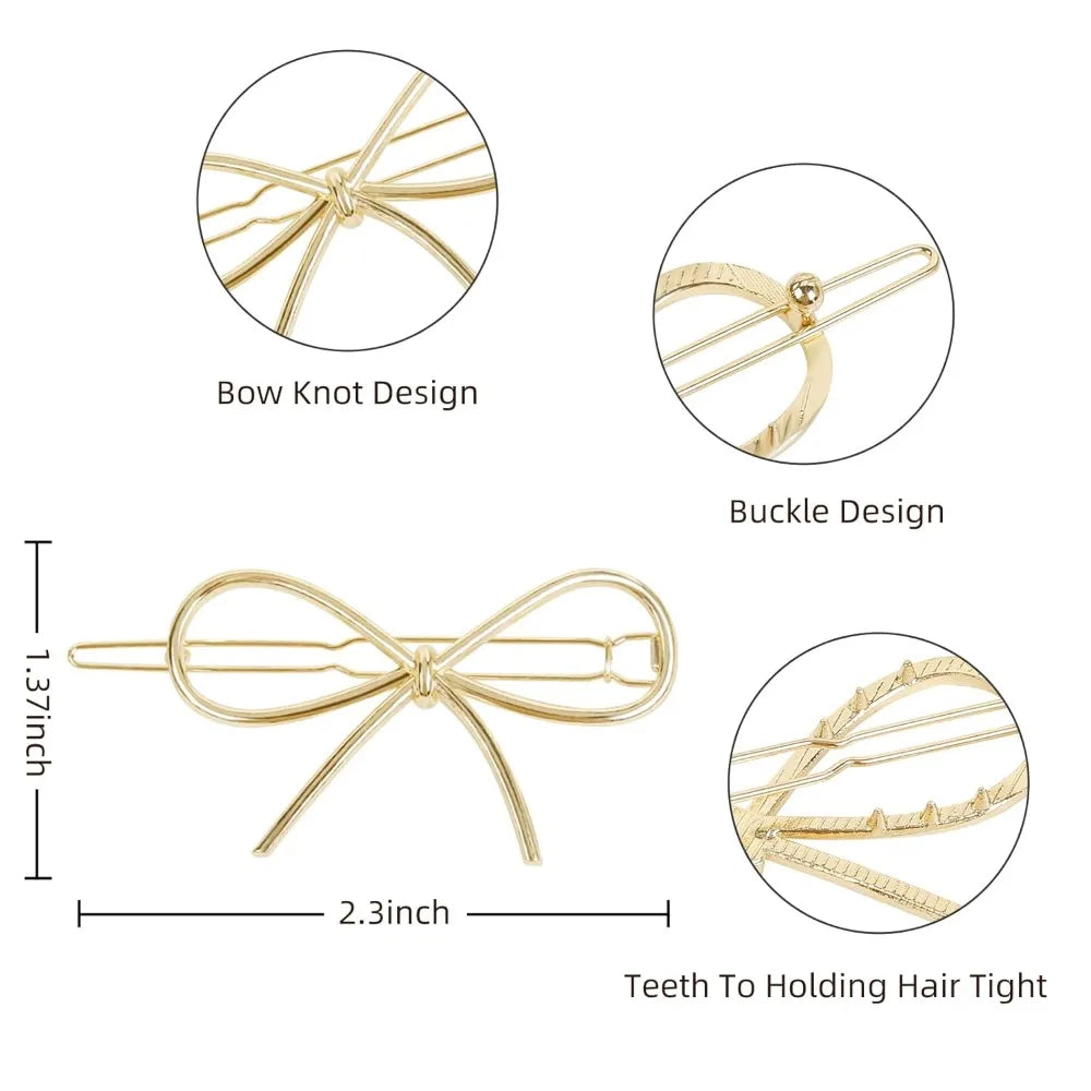 4Pcs Metal Hairpins