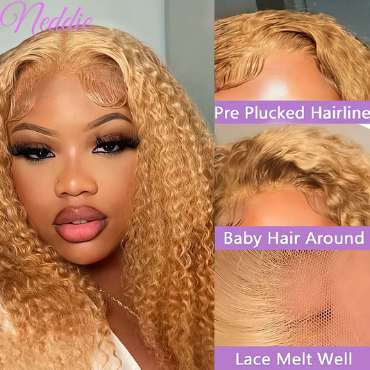 Honey Blonde Human Hair Colored Wig