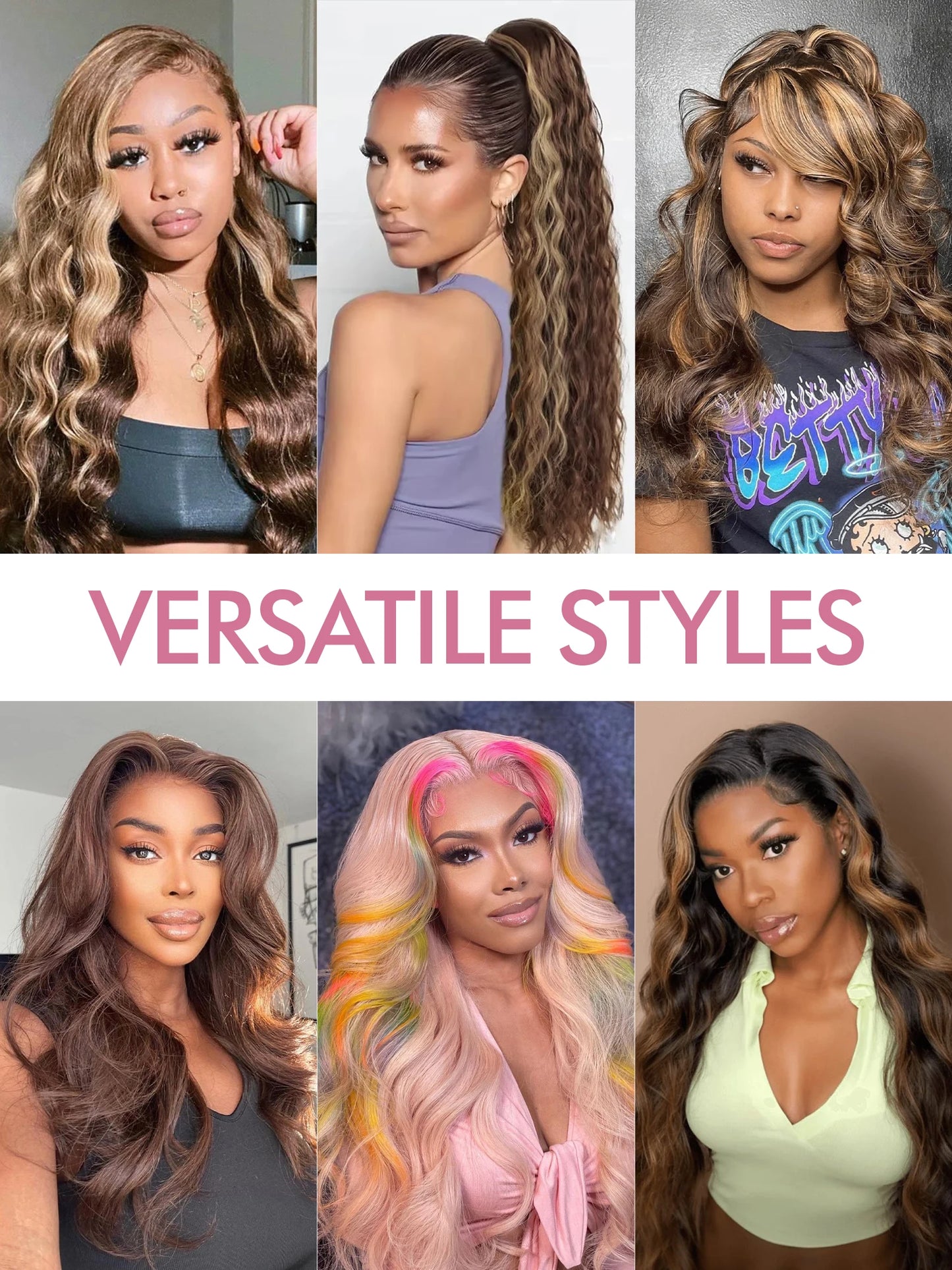 Wavy Ombre Bundles Human Hair Weave