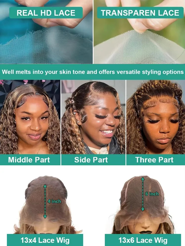 Highlight Ombre Deep Wave Human Hair