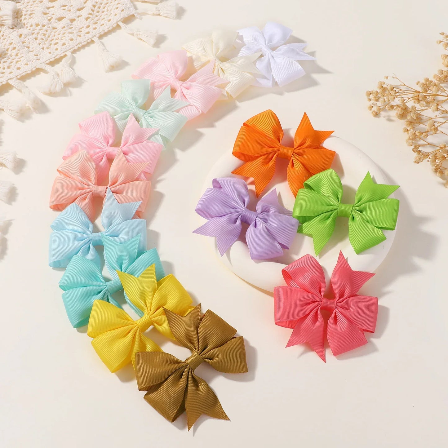 Bow Hair Clip Set