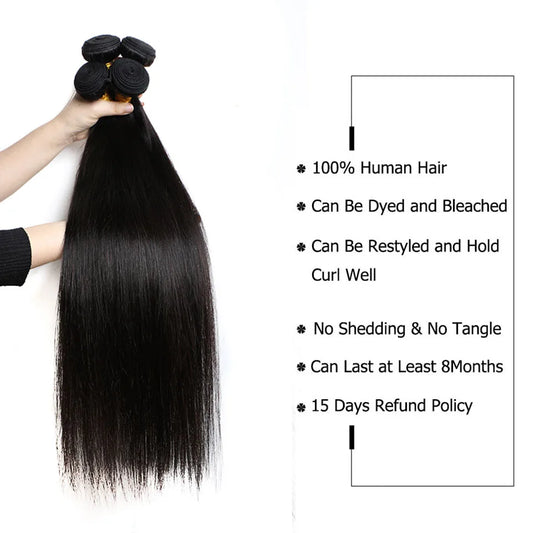 Straight Human Hair Bundles