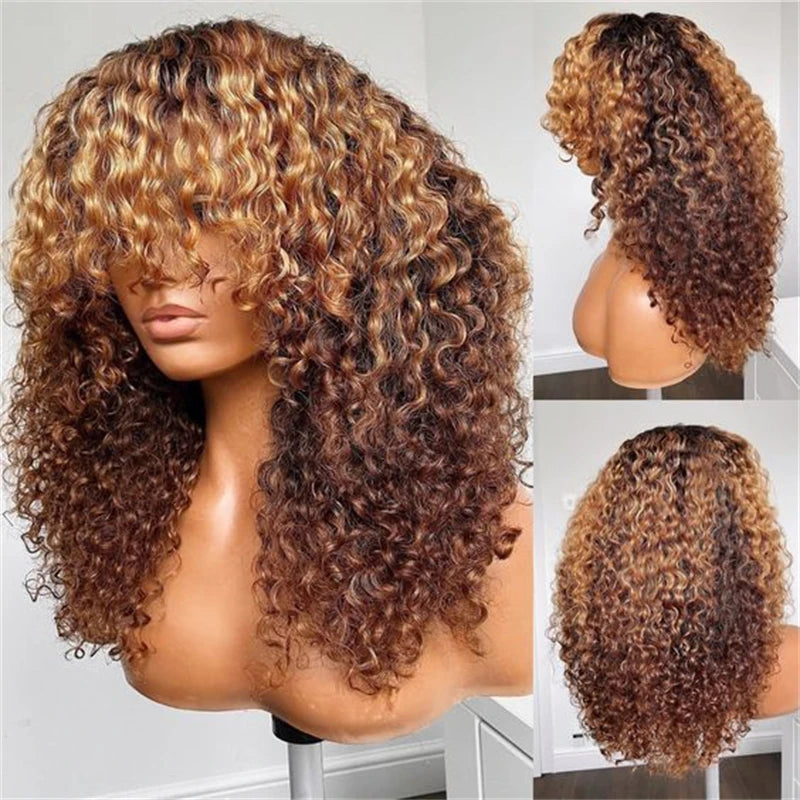 Soft Ombre Blond 26 Inch Kinky Curly