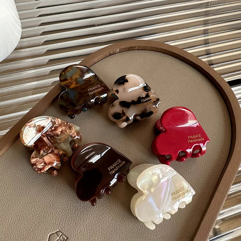 Colorful Small Heart-Shaped Hair Clip