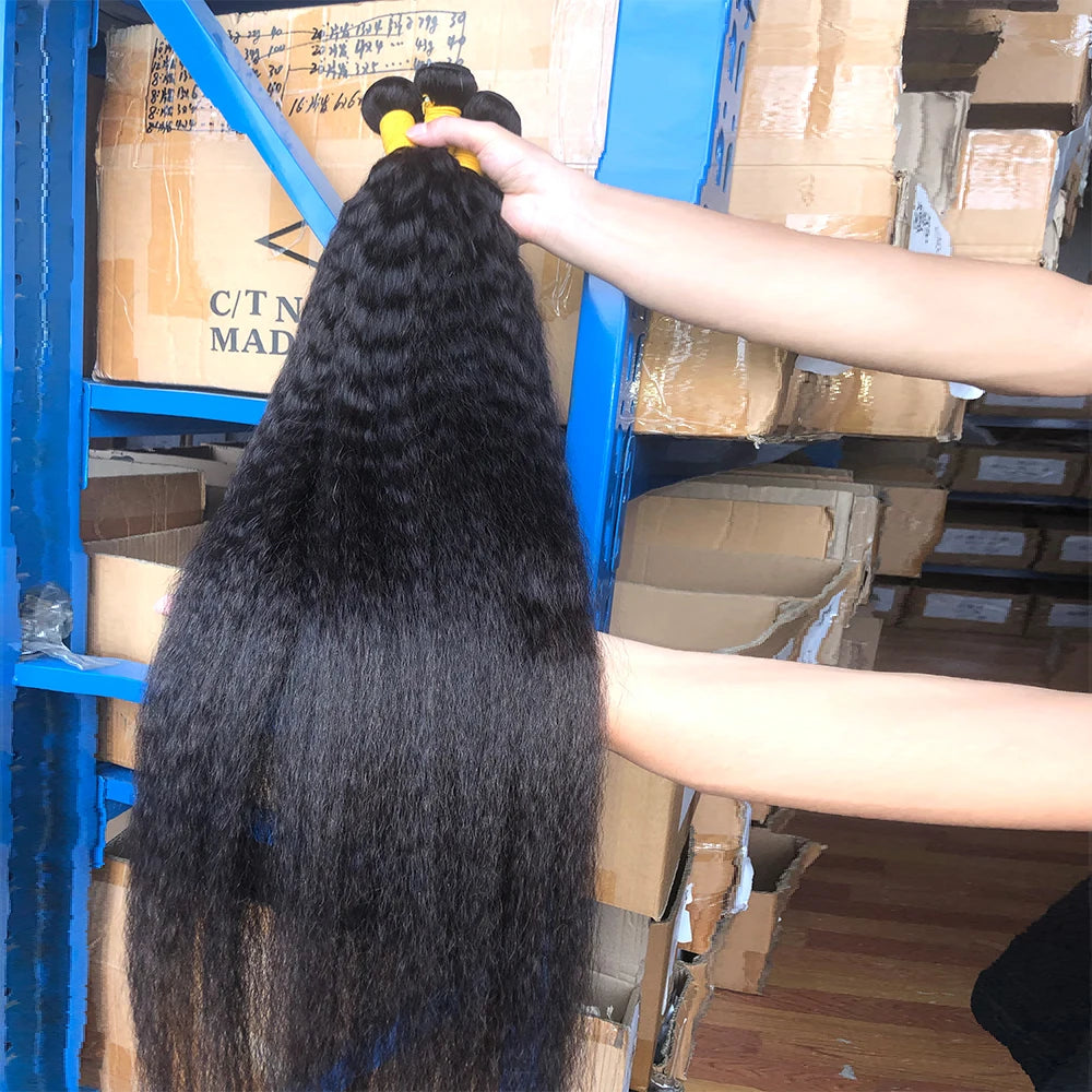 Human Hair Bundles Kinky Straight Hair