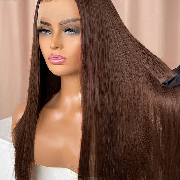 Chocolate Brown Bone Straight