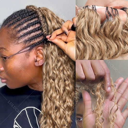 Deep Wave Crochet Human Hair for Boho Braids