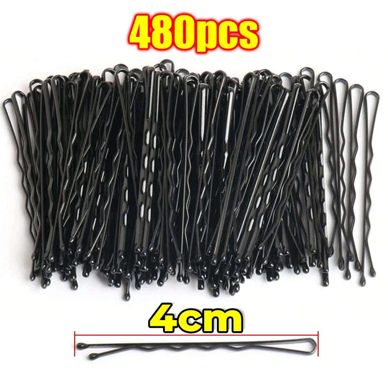 Black Straight Line Hair Clip