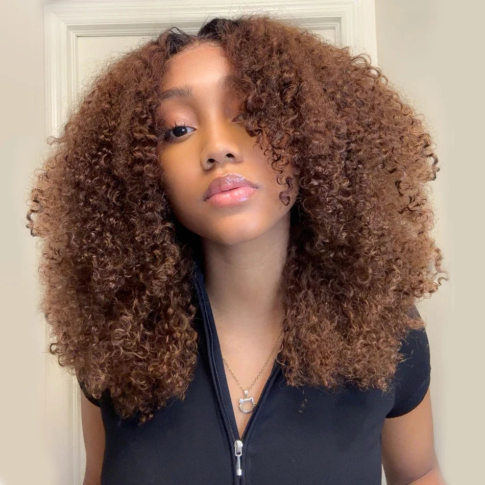 Short Curly Ombre Highlights