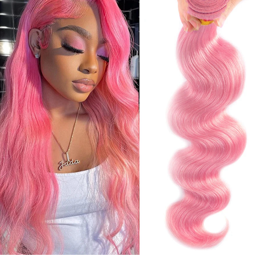 Pink wavy bundle