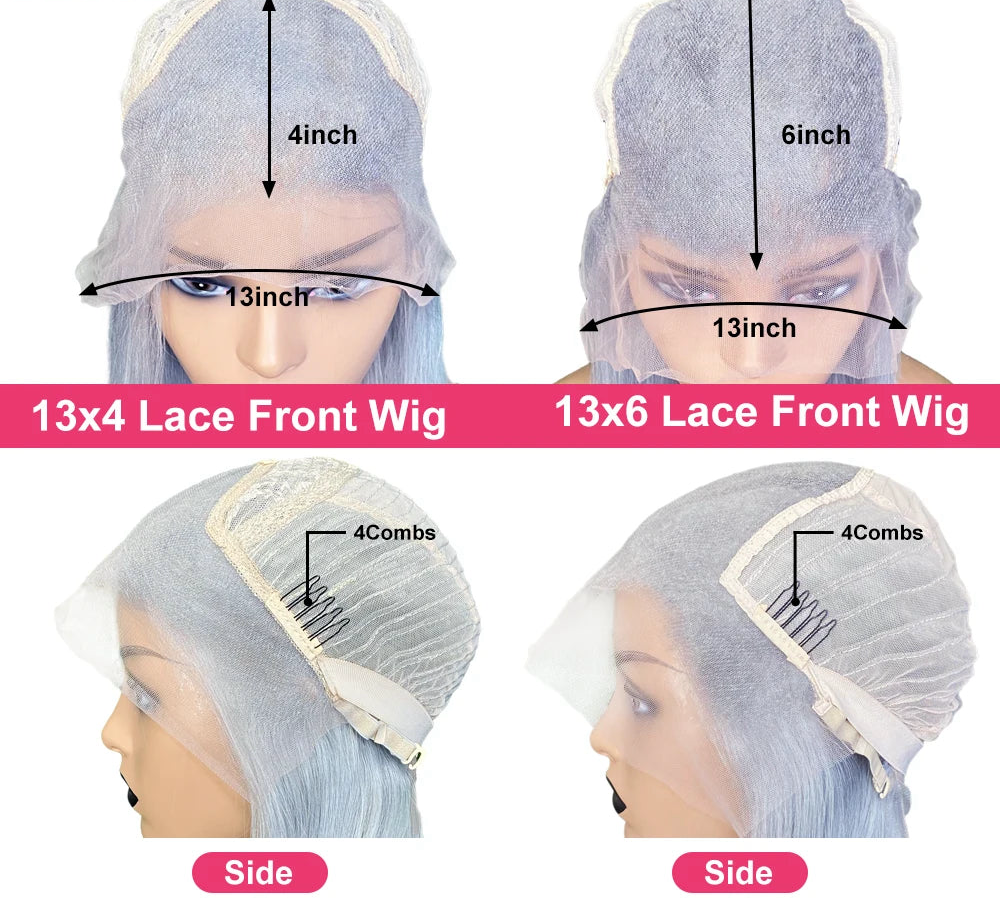 Midnight Blue Blue Human Hair Wig