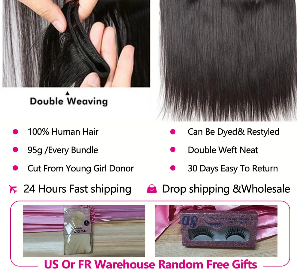 Straight human hair Bundle