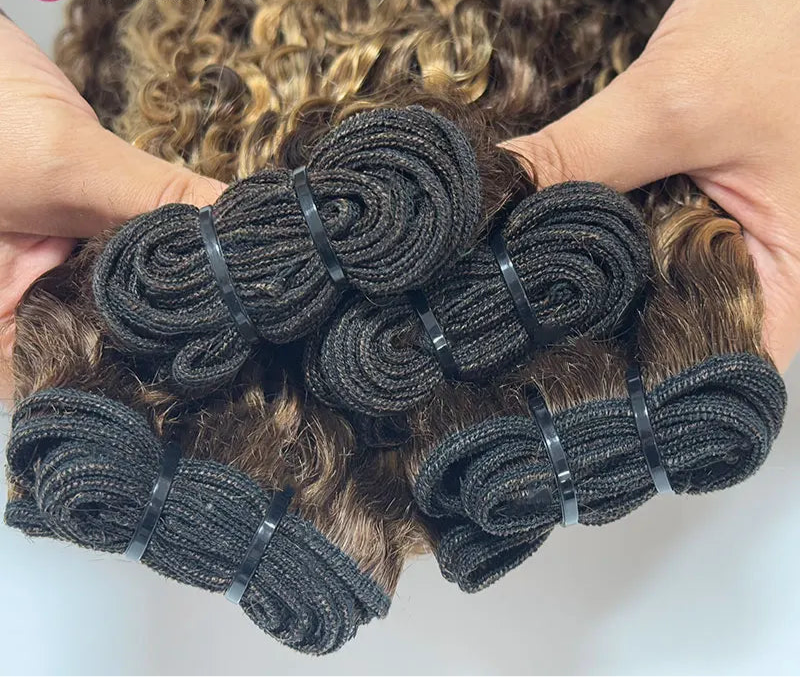 Highlight Curls Human Hair Bundles Vietnamese brown