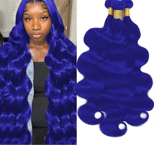 Blue body wave Bundles Human Hair