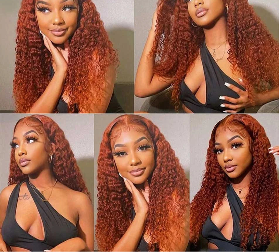 Orange Ginger Kinky Curly Human Hair Bundles