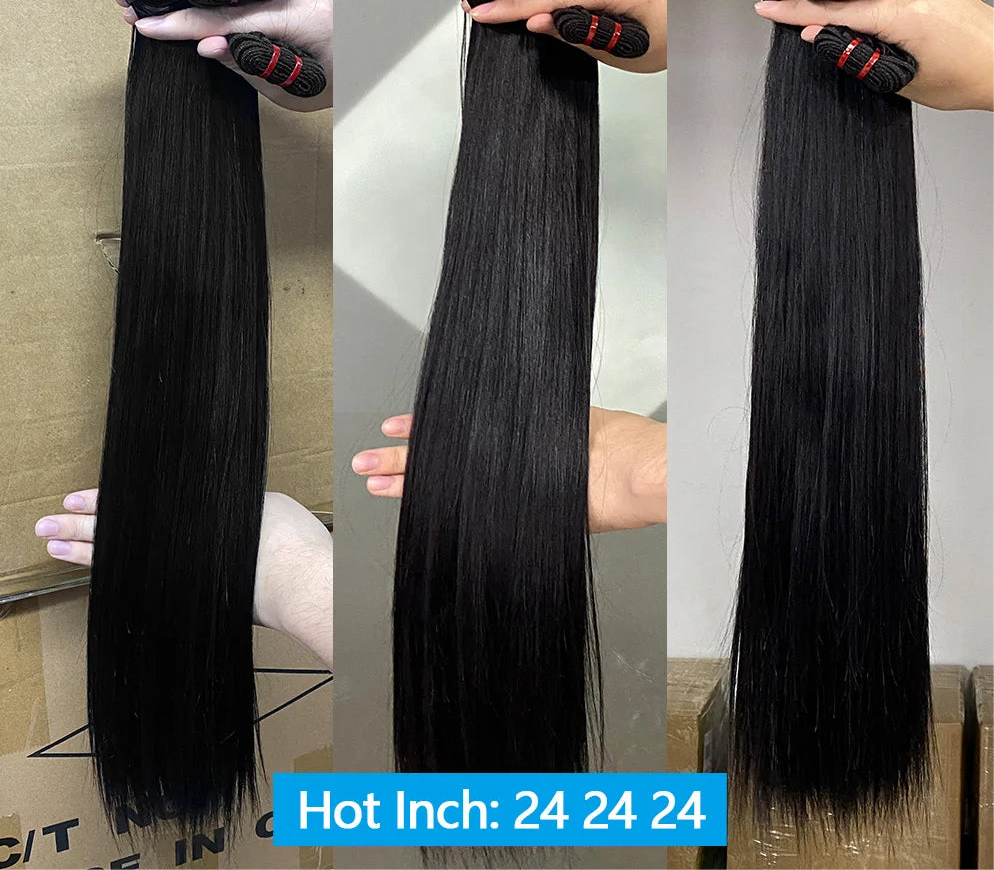 Human Hair Straight black Bundles