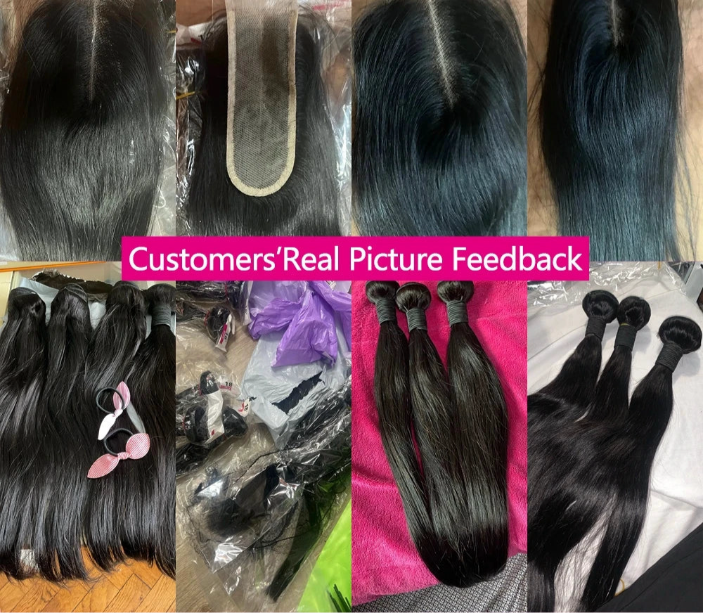 Human Hair Bundles with A 2x6 Deep Kim HD Lace Closure
