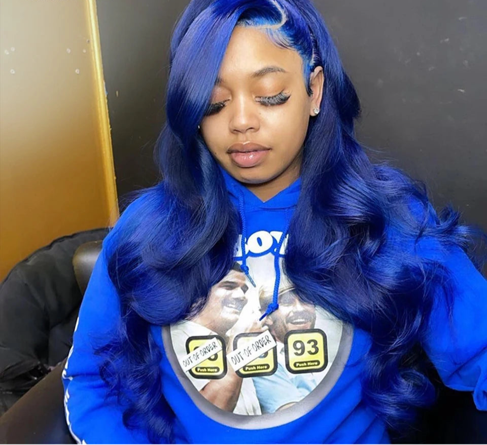 Blue body wave Bundles Human Hair
