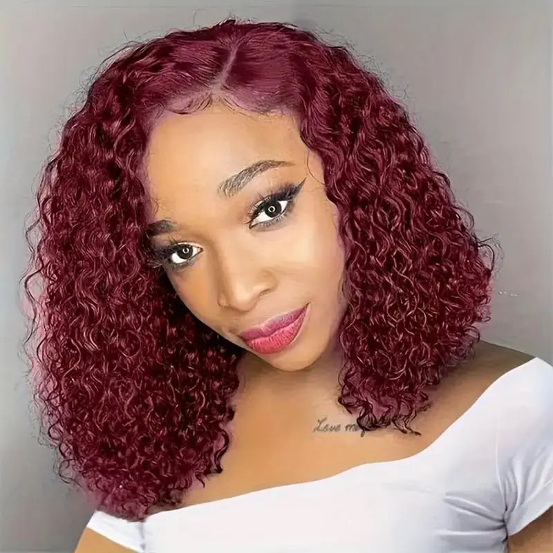 13X4 HD Lace Frontal Wig 99J Burgundy Deep Wave