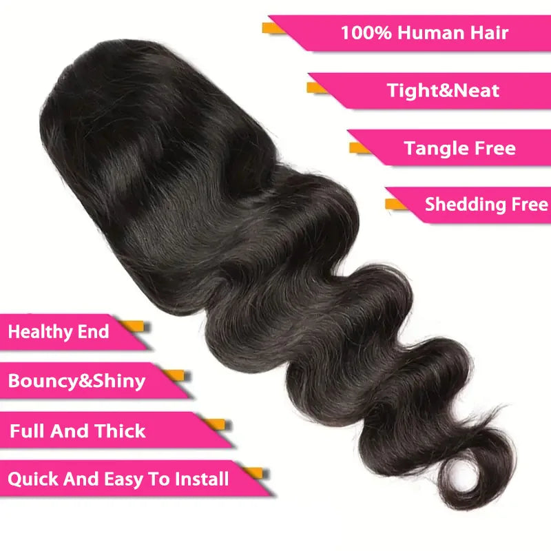 Body Wave Human Hair Drawstring Ponytail