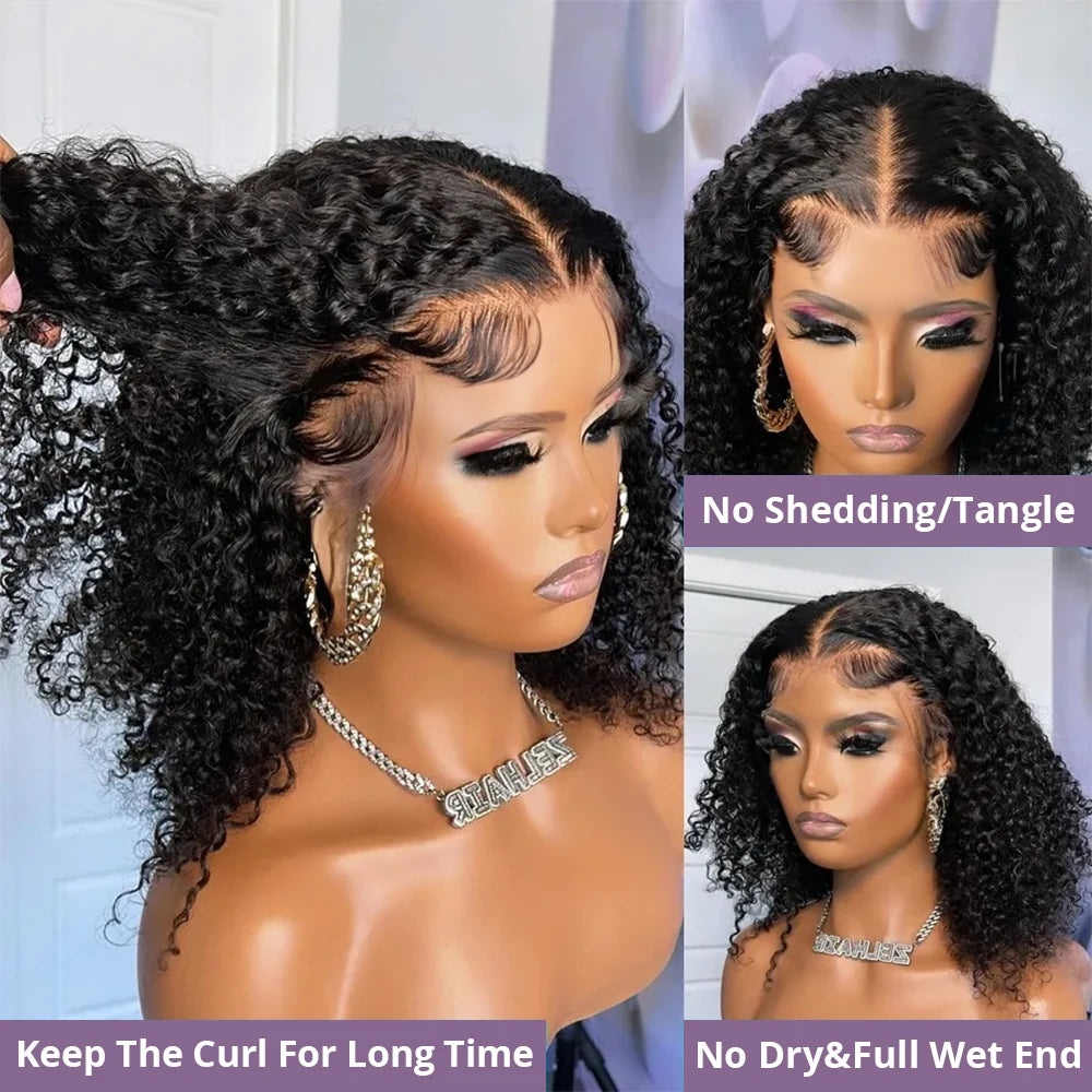 Water Wave Bob Wigs Human Hair m