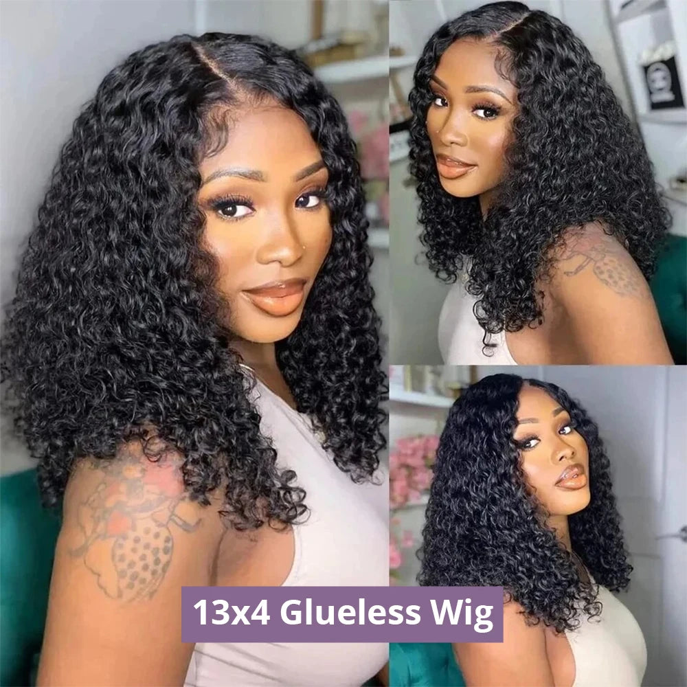 Water Wave Bob Wigs Human Hair m