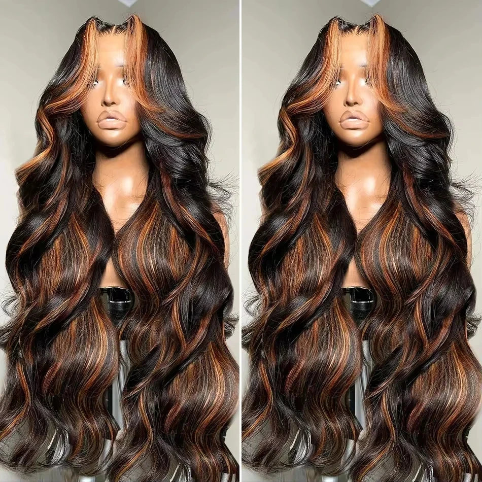 Ombre Highlight Body Wave Human Hair Frontal