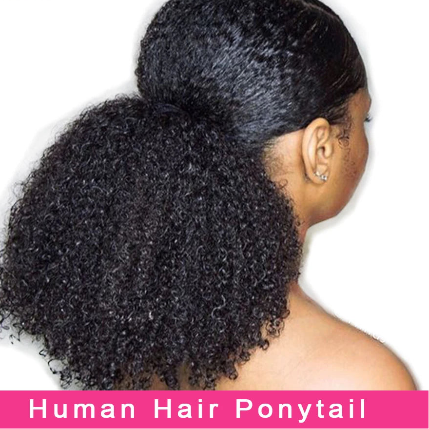 Afro Kinky Curly Drawstring Ponytail