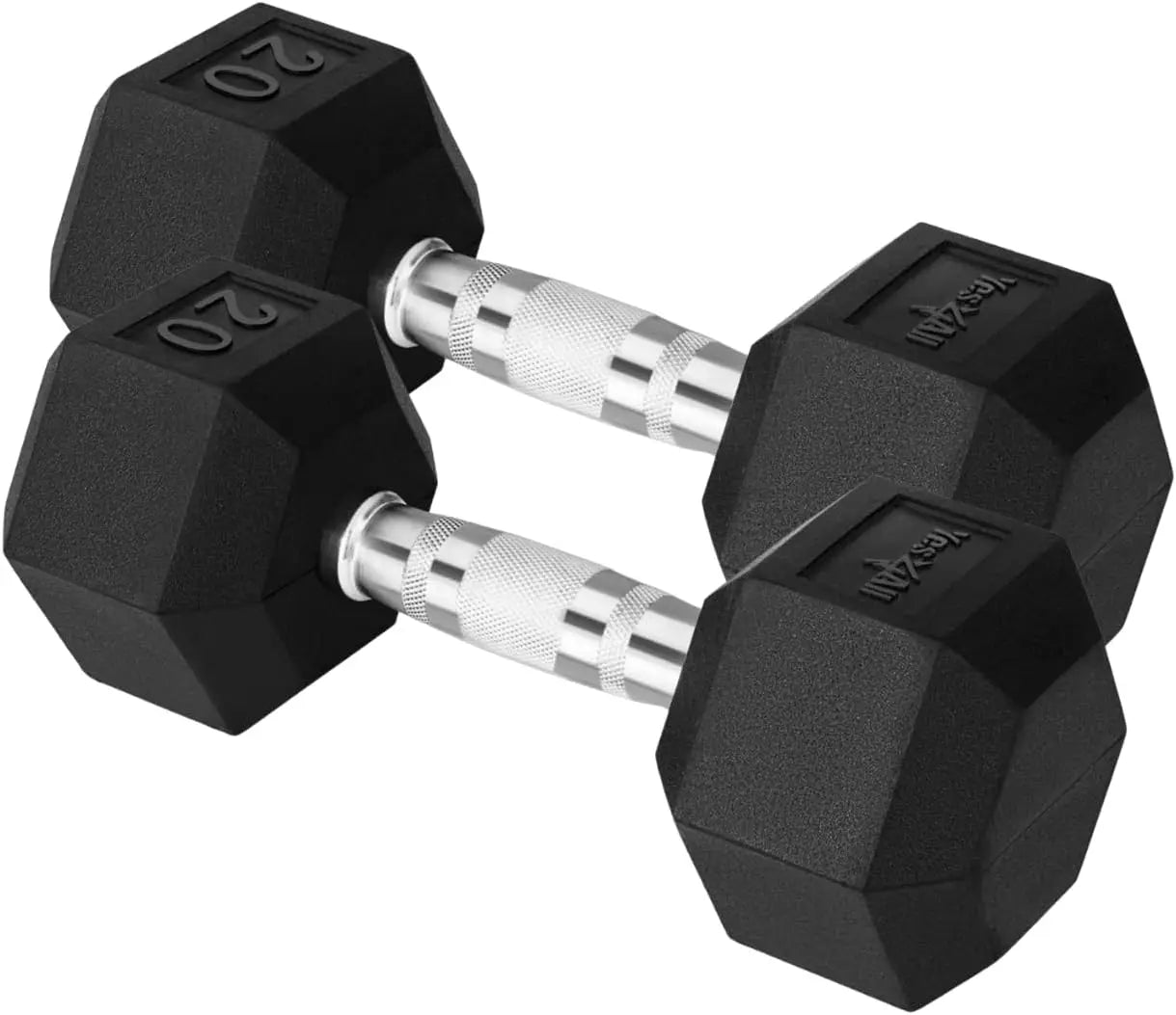 Chrome/Rubber Grip Dumbbells