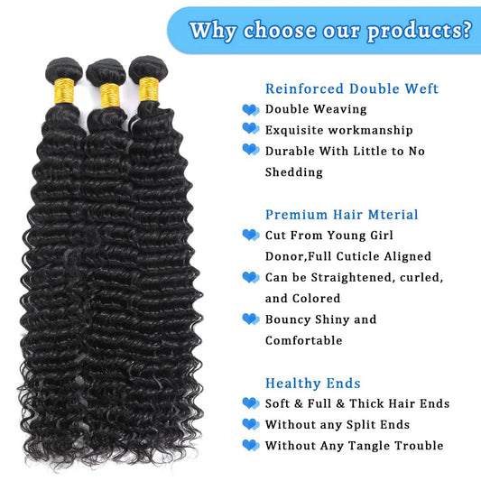 Deep Wave Bundles Human Hair