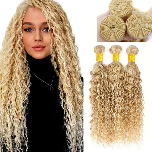 Water Wave Bundles Highlight Honey Blonde Bundles 3 Bundles