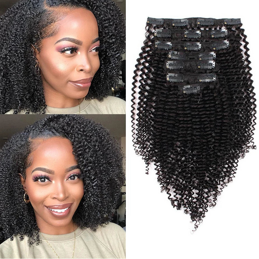 Afro Kinky Culy Clips In Human Hair
