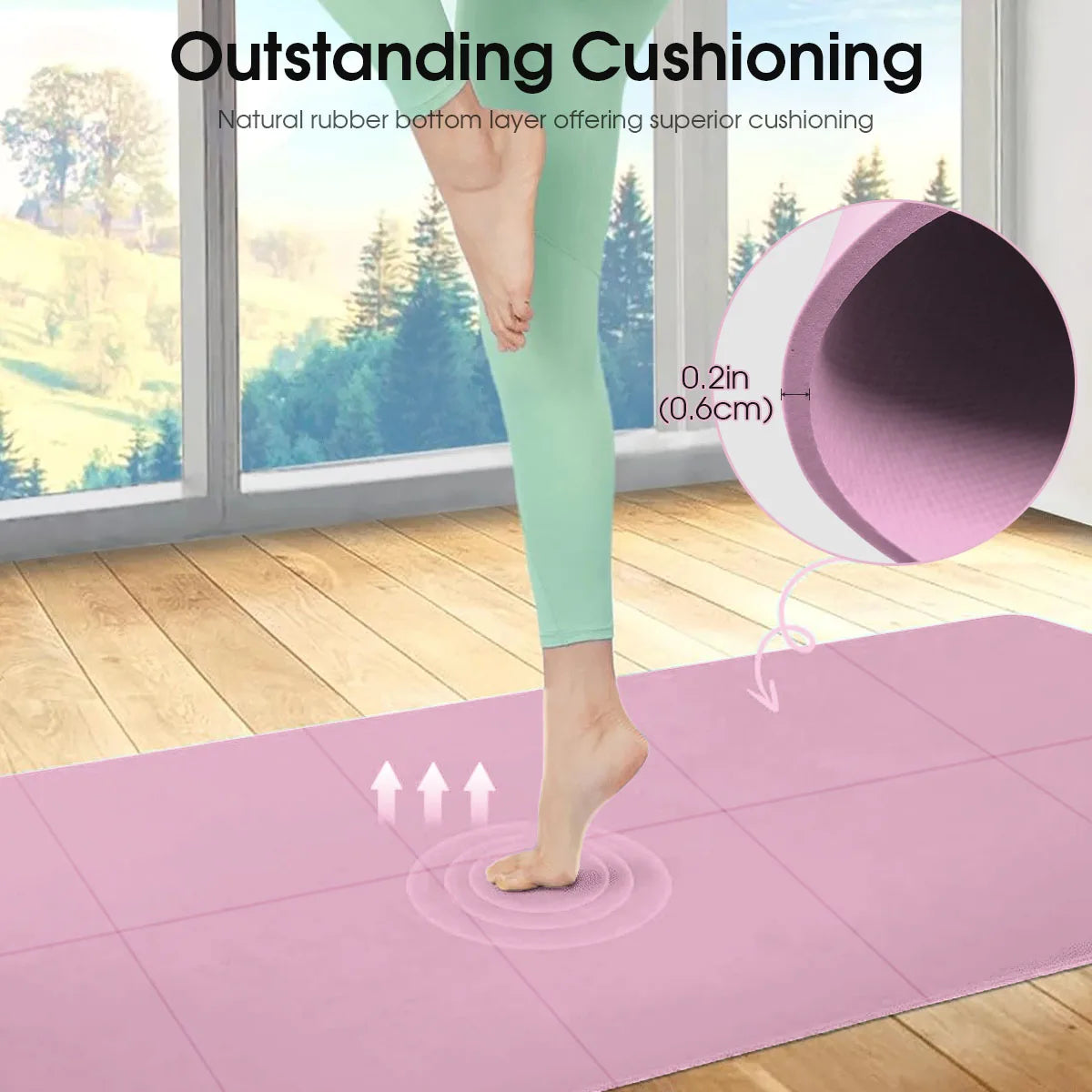 Yoga Mat Pilates Fitness Mat 3/4/6mm