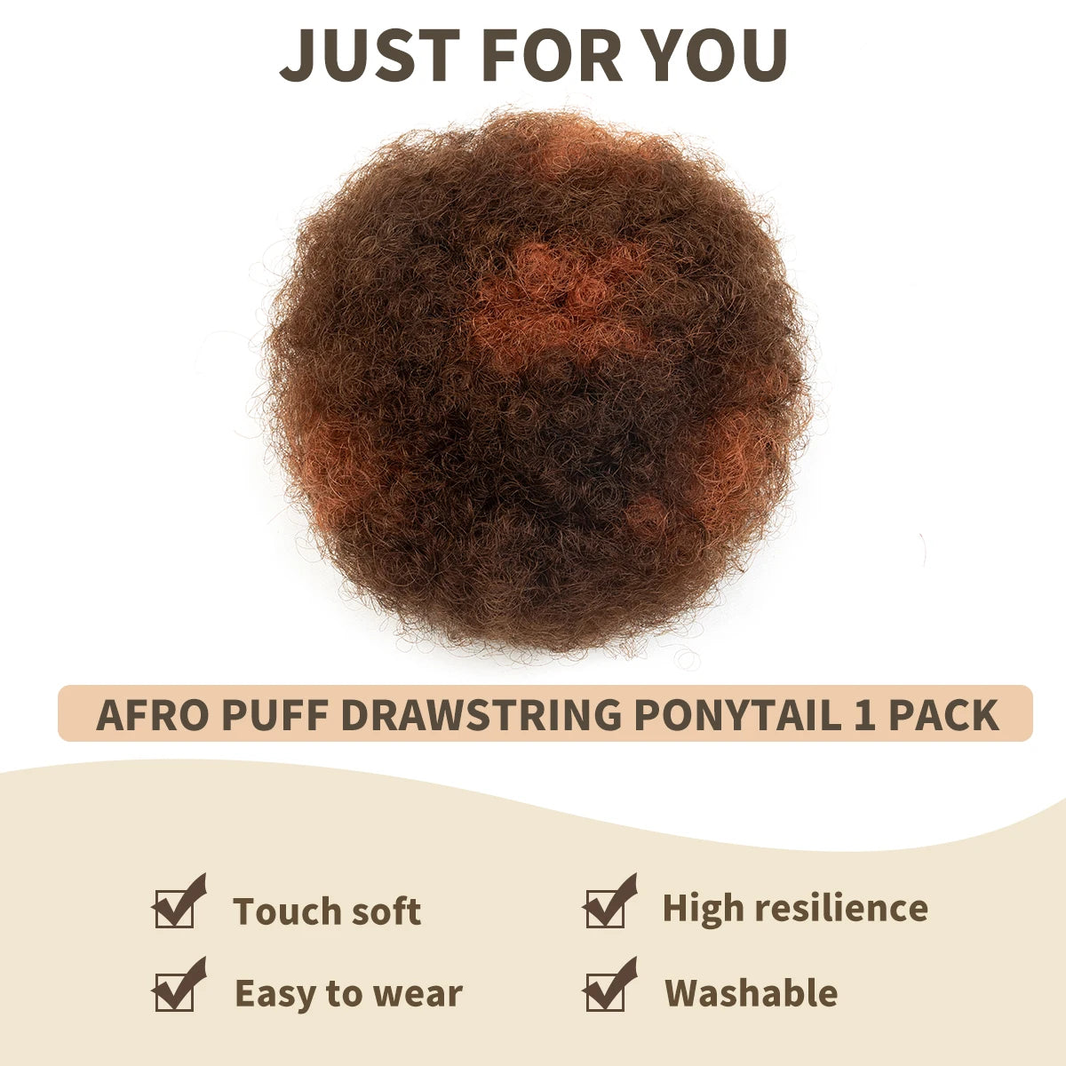 Ponytail Kinky Curly Afro Puff Drawstring