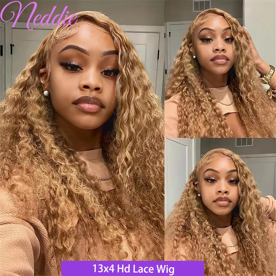 Honey Blonde Human Hair Colored Wig