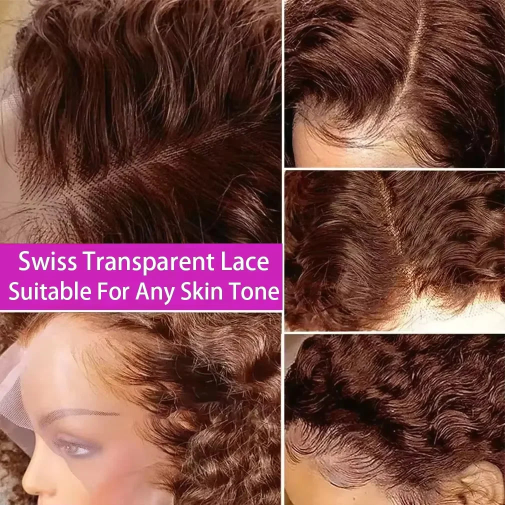 Dark Brown Curly Bob