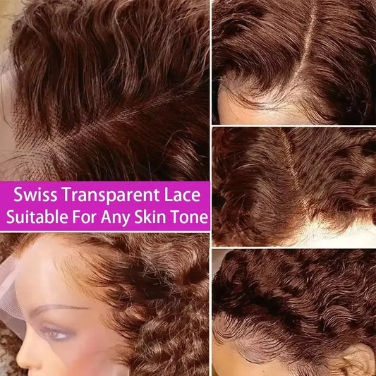 Dark Brown Curly Bob