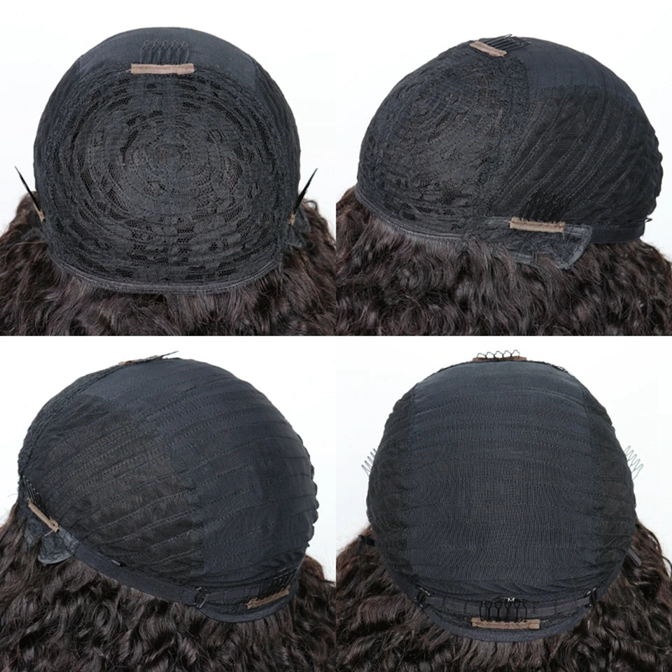 Orange Ginger curly human hair Kinky wig