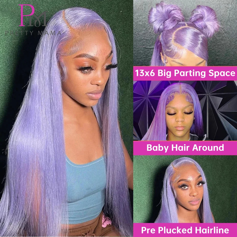 Purple Lace Fronts Wigs Human Hair