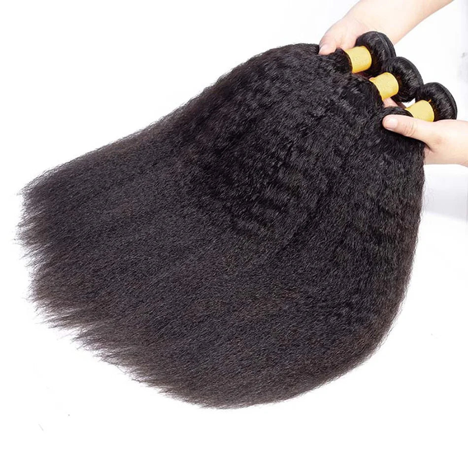 Human Hair Bundles Kinky Straight Hair