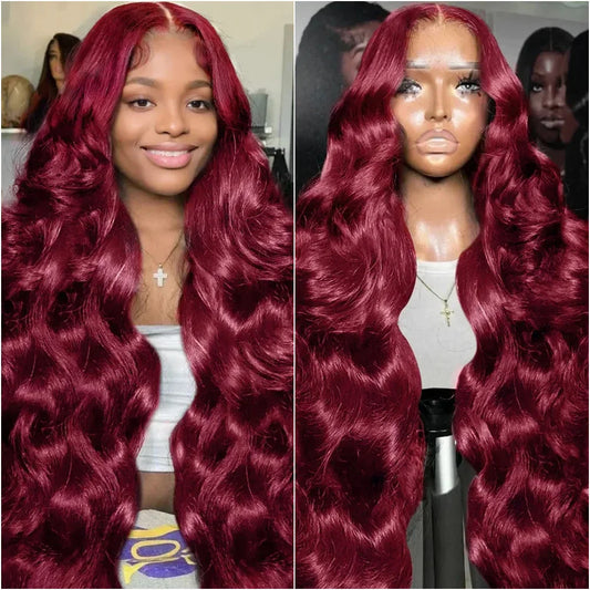 200 Density Body Wave Burgundy